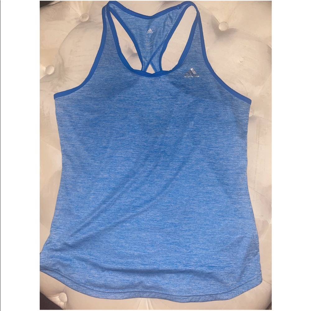 ADIDAS Climalite Women’s Blue CrissCross RacerBack Tank MEDIUM